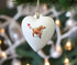 Cocker (Working) Red Ceramic Heart Bauble